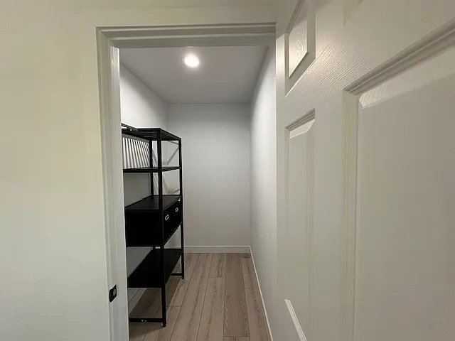 Walk-in closet in master bedroom