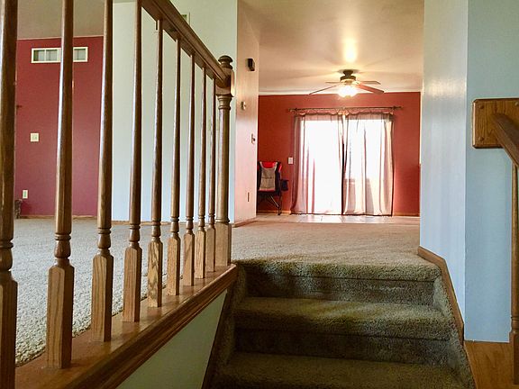 Looking upstairs from the entryway.