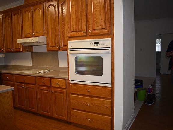 Kitchen with eye level oven