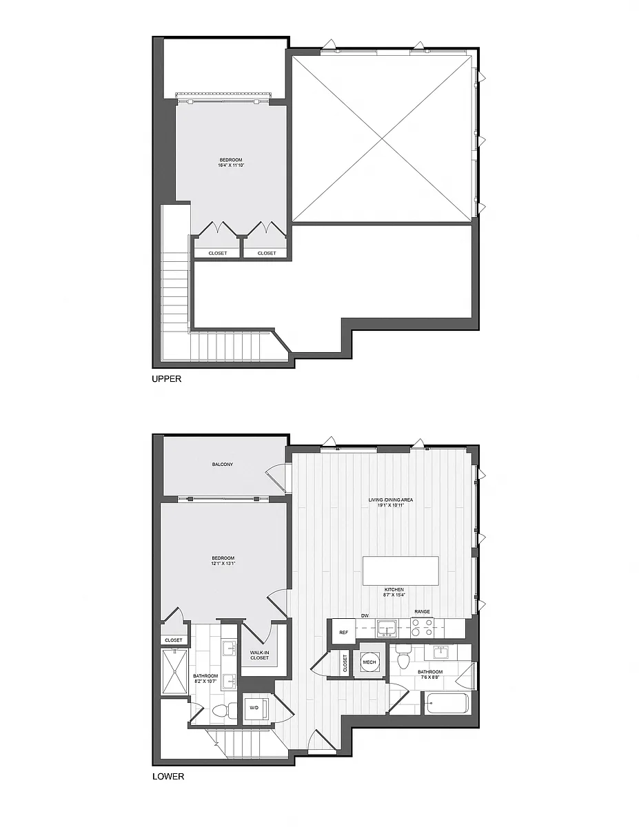 Floor plan 2 Bed2 Bath Penthouse-PH 2C