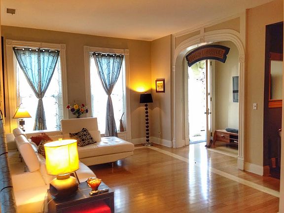 Living room with private balcony