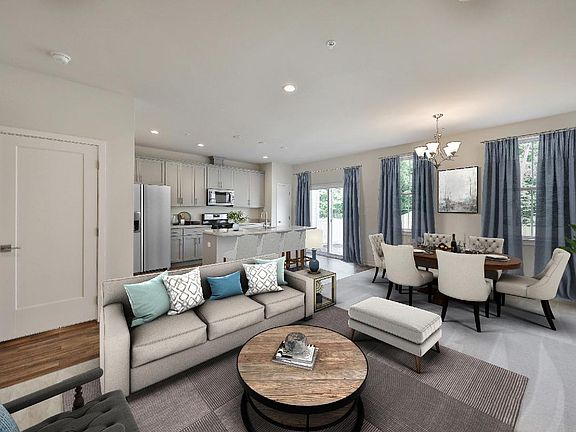 Open-concept floor plan