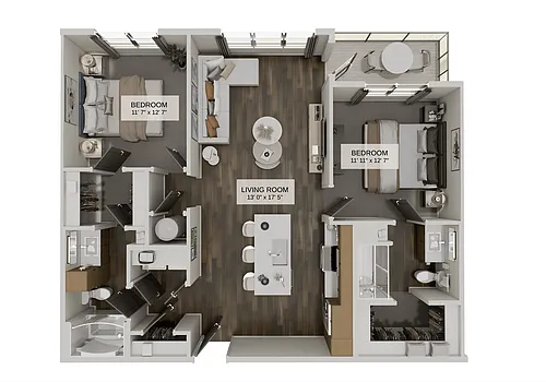 Floor plan The Crossroads (B1A)