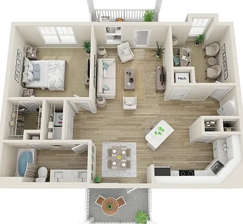 The St Helena One Bedroom Floor Plan The St Helena One Bedroom Floor Plan