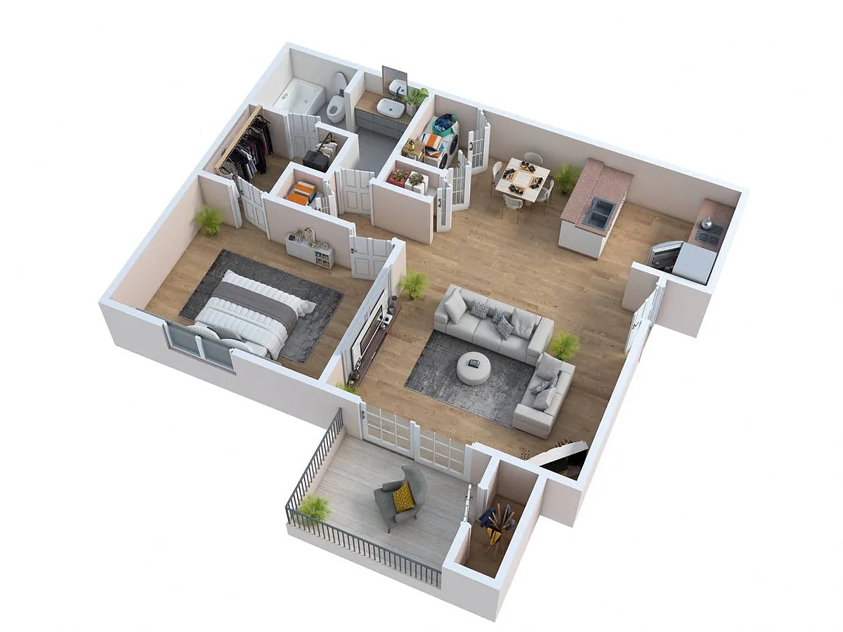 Floor plan 1 BEDROOM/1 BATHROOM