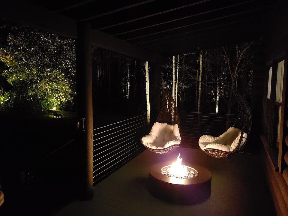 Front porch at night