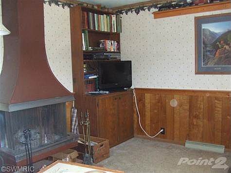 Fireplace in Den