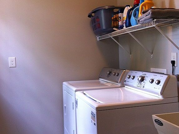 Laundry room off kitchen
