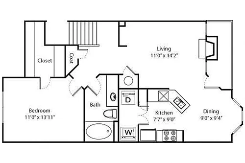 Floor plan Elm Renovated A2r