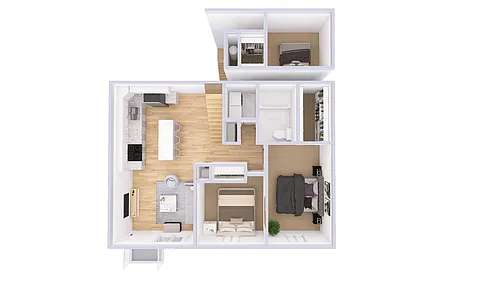 Floor plan 3 Bed, 1 Bath - Renovated Townhome
