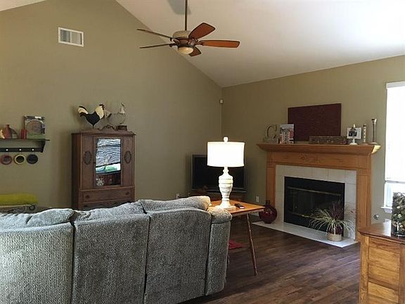 Living room with new gas insert fireplace