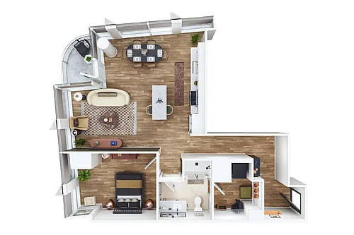 Floor plan One Bed- R