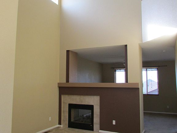High ceiling living room
