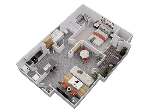 Floor plan A2 - 796 SQUARE FEET