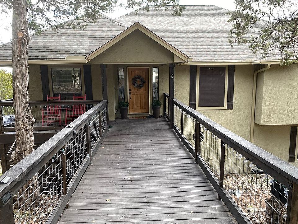 Main entrance on upper level