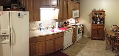 Galley style kitchen