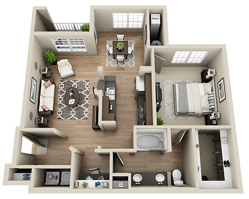 Floor plan Plan D (A1D)