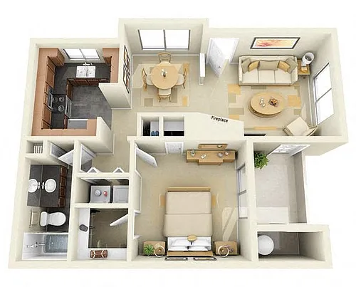 Floor plan One Bedroom