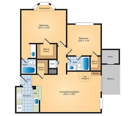 Floor plan B1C