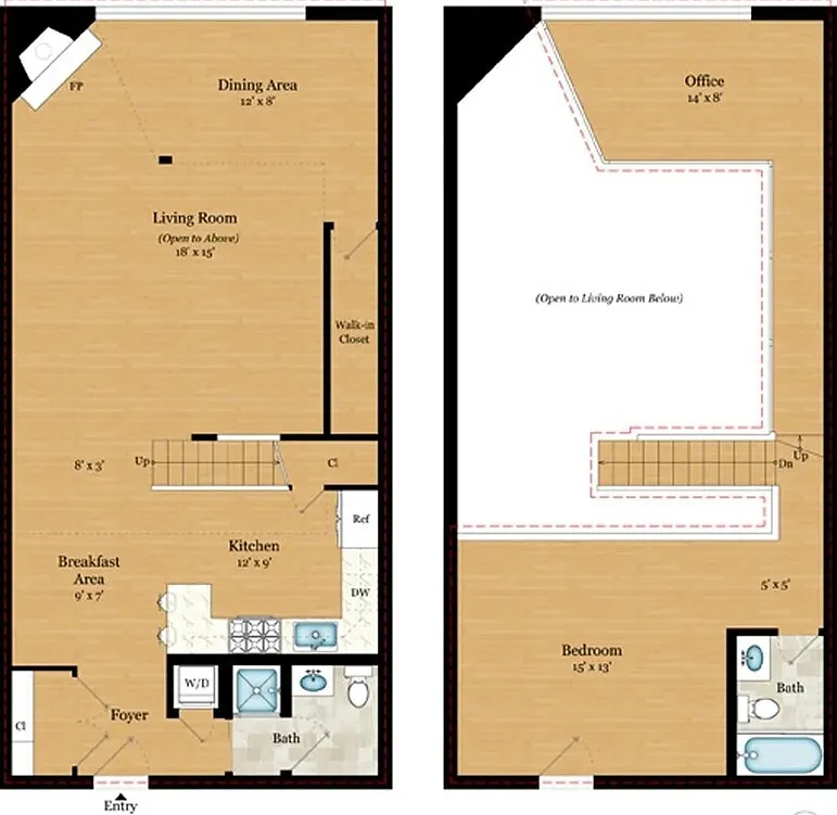 1 bed, 2.0 bath, 1460 sqft, $3,900 — Photo 3