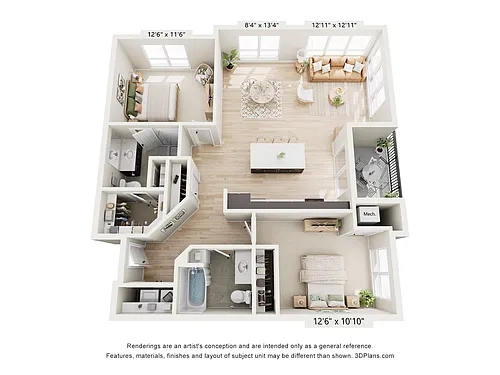 Floor plan HH-2x2L