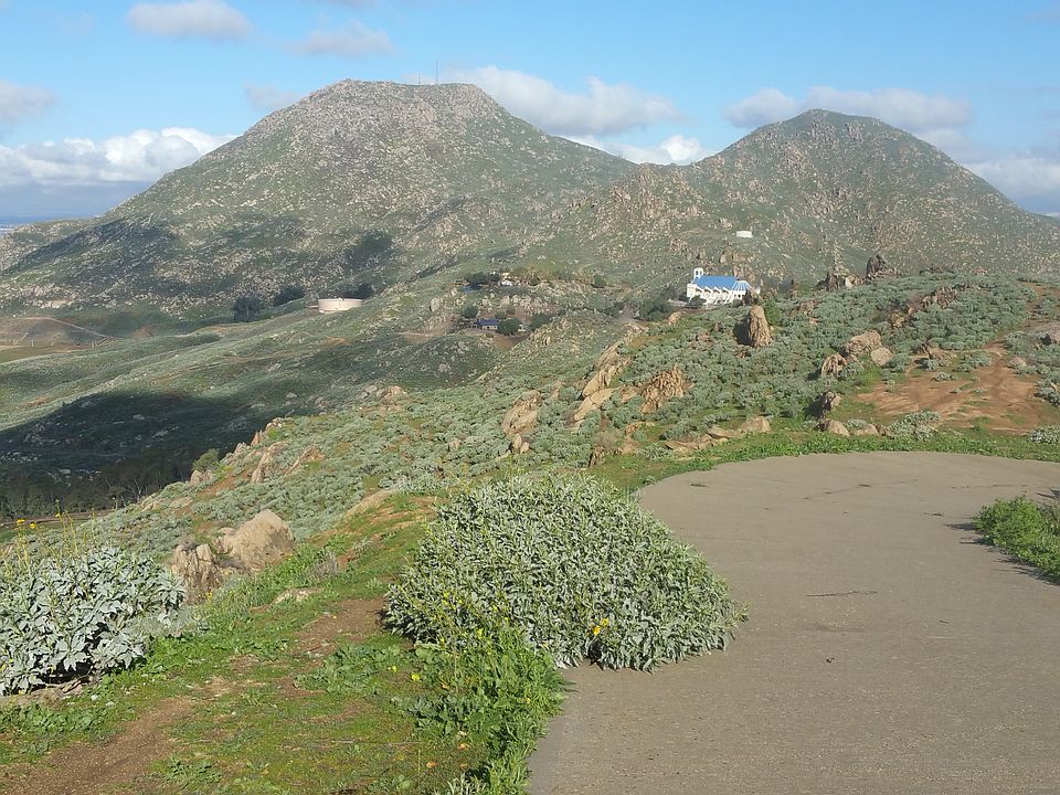 Concrete road to the top of 