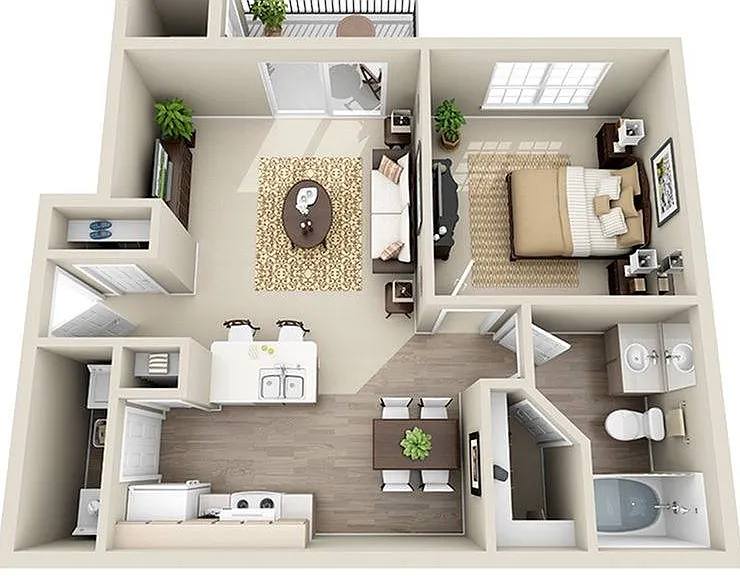 1 Bedroom | 1 Bath | 692 SF 1 Bedroom | 1 Bath | 692 SF