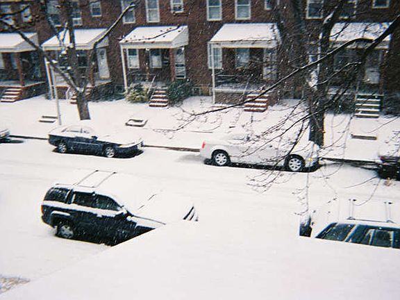 From upstairs window.