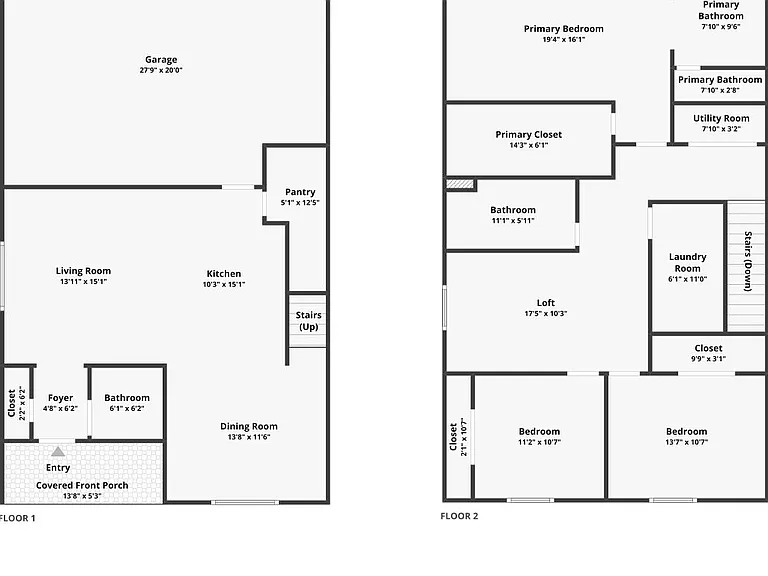 Floor Plans for both floors.