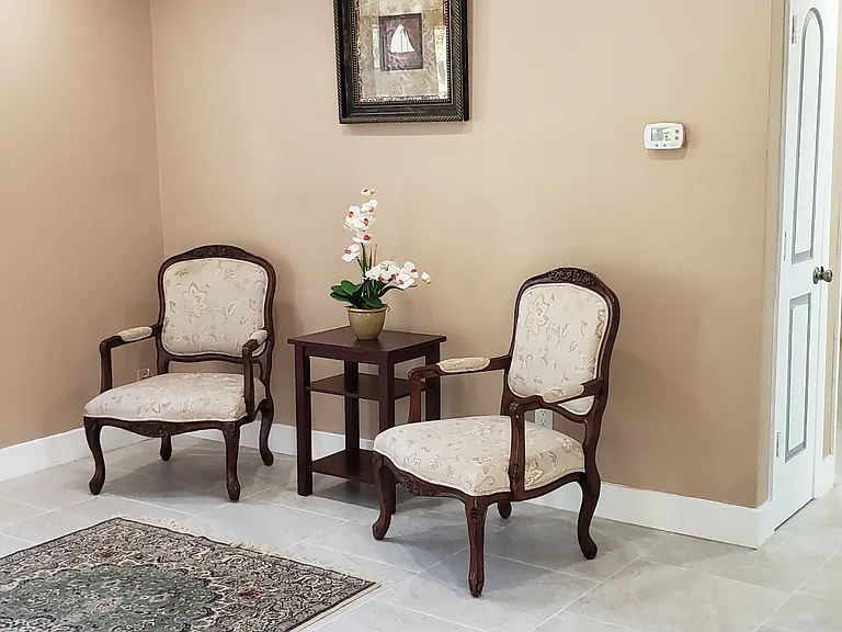 View of Living Area and Section of Hallway.