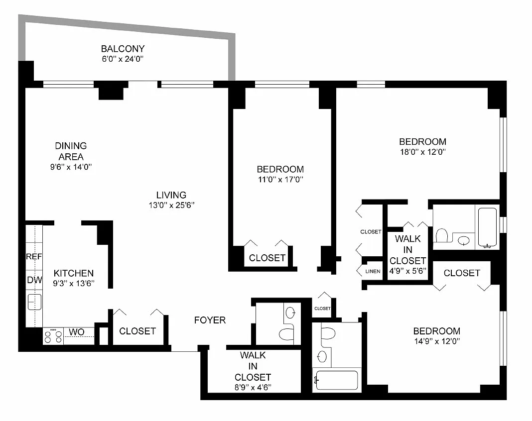 Floor plan 3 Bed