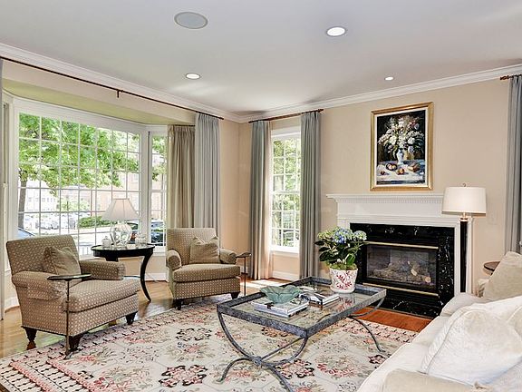 Elegant Living Room with gas fireplace