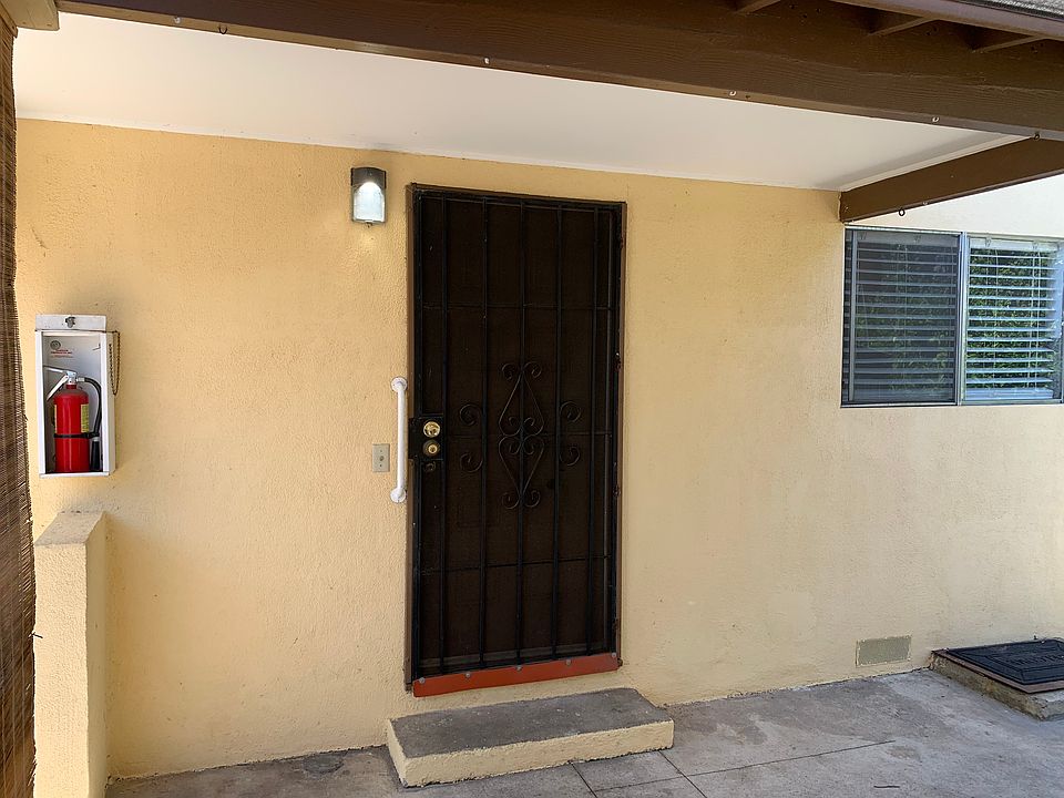Front door, patio.
