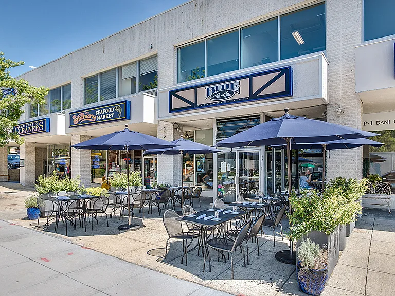 Nearby shopping and dining in Chevy Chase