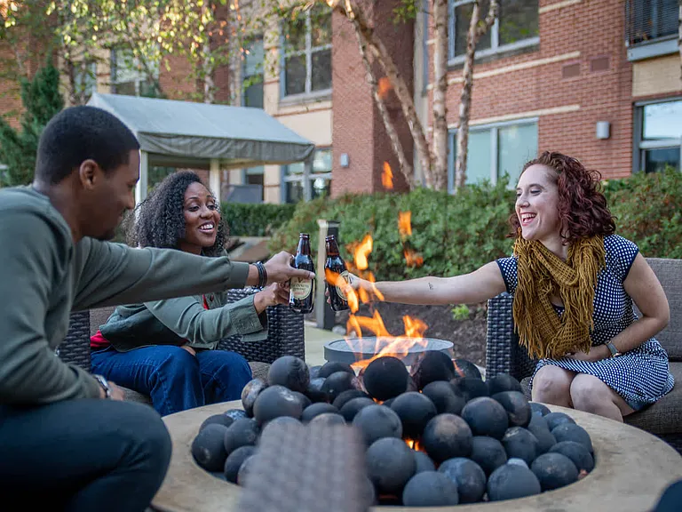 Socialize by the Fire Pit in the Courtyard