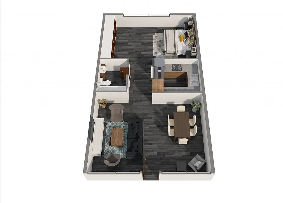 Floor plan 1 bedroom