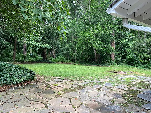 Flat private backyard