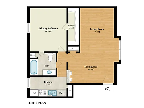 Floor plan 1Bed XL