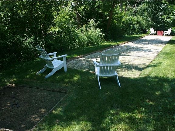 Regulation Bocce court with crushed oyster shells