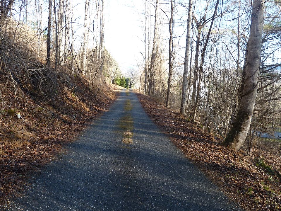 Paved road in front of lot