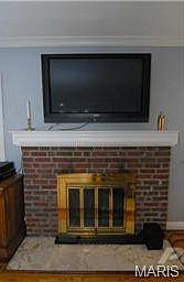 wood buring fireplace