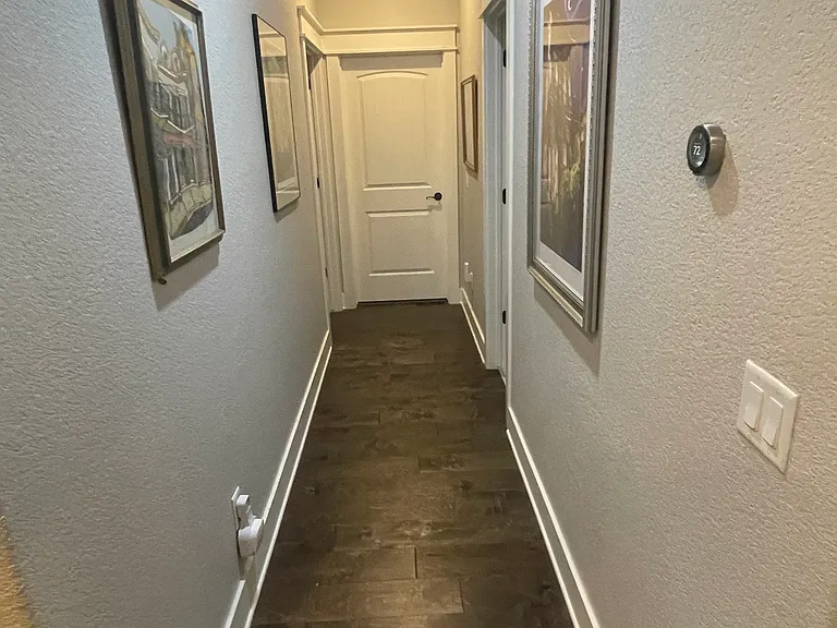 Lower level hall to bedrooms and bathroom