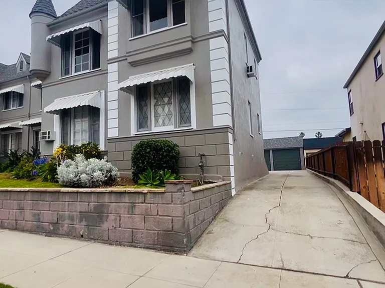 Driveway to garage and parking