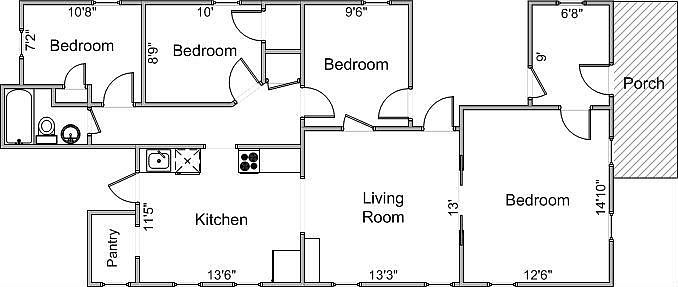 Main Floorplan For 501 W. Main St. #2