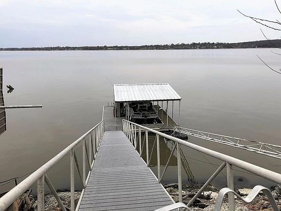 Boat dock on deep water
