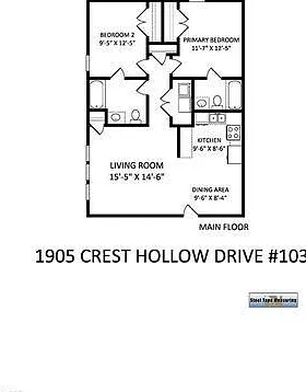 Condo Floor Plan (2 BR/2 BA)