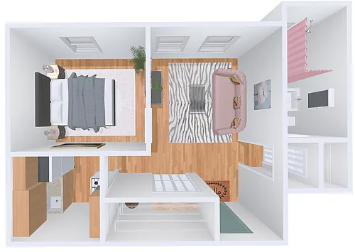 Floor plan 1bd/1b 3