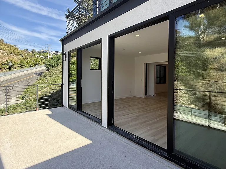 Private balcony off living room
