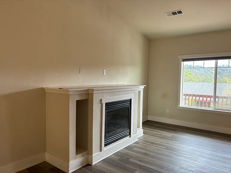 Gas fireplace in family room