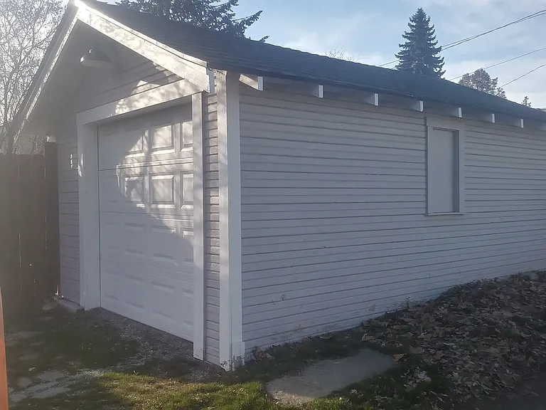 Alley view of garage